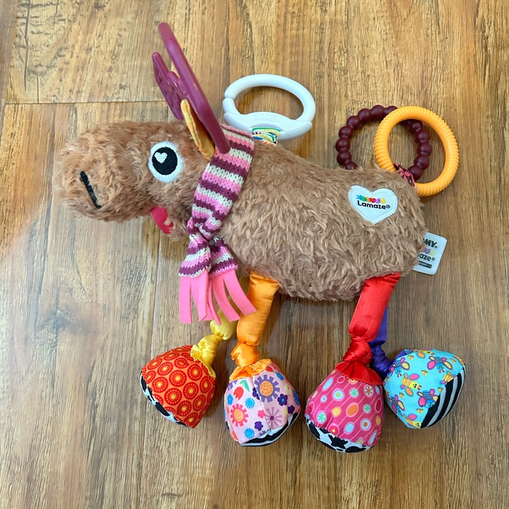 Lamaze Multicolor Moose Plush Toy NWOT